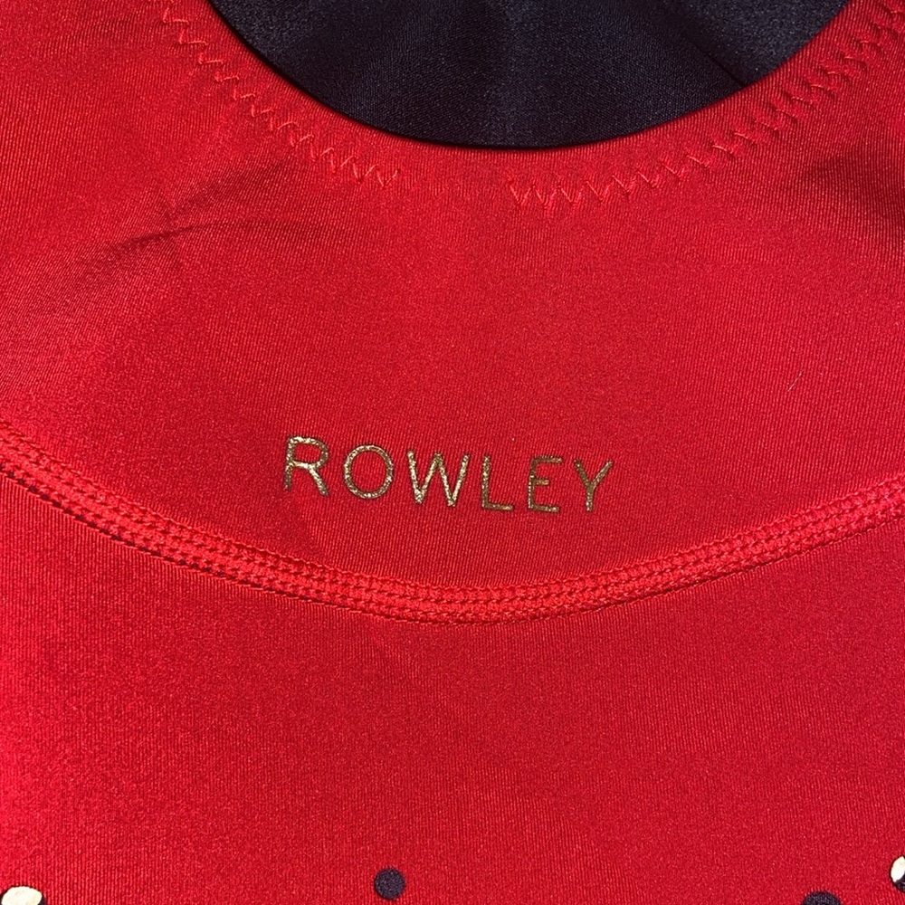 CYNTHIA ROWLEY RED SCUBA PERFORATED 1 PC SWIMWEAR - Picture 4 of 6